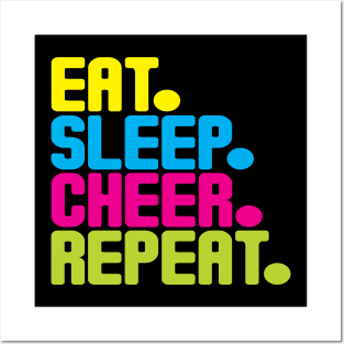 Eat Sleep Cheer Repeat Posters and Art